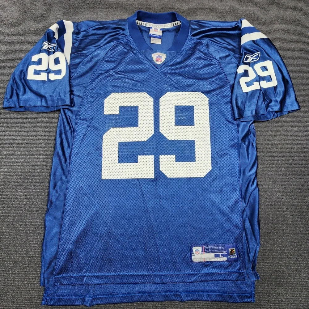 Reebok Indianapolis Colts Joseph Addai #29 Jersey Men Large Blue Mesh Football